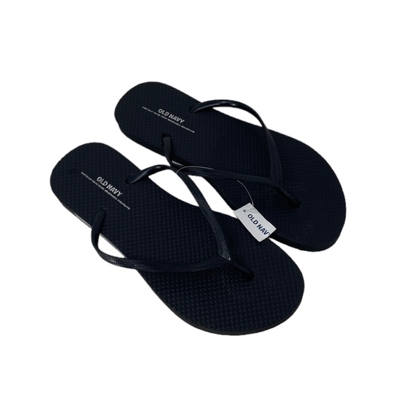 Old Navy Flip Flop Sandals Summer for Woman Black Rubber 737433-00-1 - Picture 6 of 10